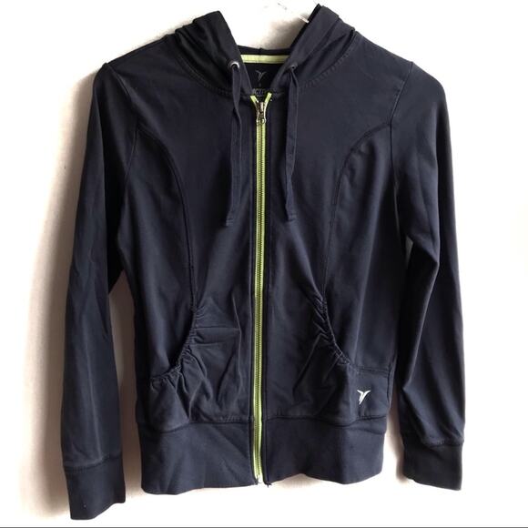 Old Navy Active Hoodie Hooded Full Zip Sweatshirt Size S Gym Training Neon - Picture 1 of 7